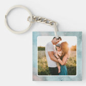 スクエアファミリーフォトマザーズデイギフト キーホルダー (正面)