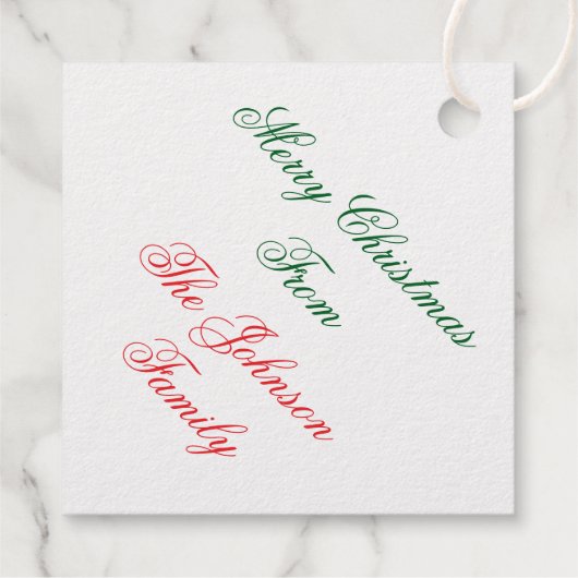 スクエアフォイルメッセージカード – ウィズスリーキングス フェイバータグ (裏面)