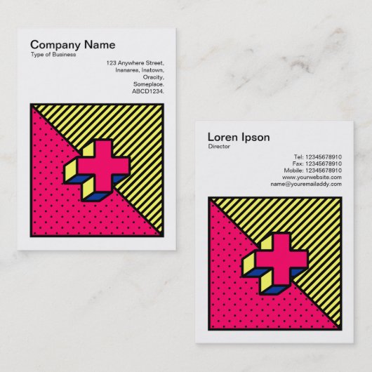 スクエアフォト(v3) – ネオ・メンフィススタイルクロス 名刺 (正面/裏面)