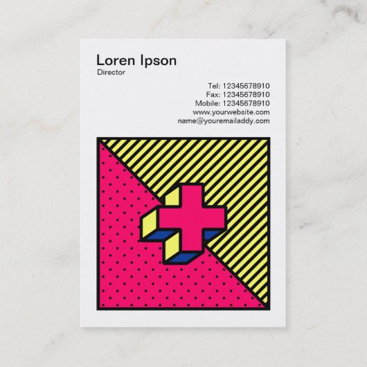 スクエアフォト(v3) – ネオ・メンフィススタイルクロス 名刺 (裏面)