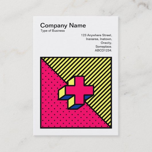 スクエアフォト(v3) – ネオ・メンフィススタイルクロス 名刺 (正面)