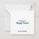 スクエアフラットプリムホリデーカード ノートカード (裏面)