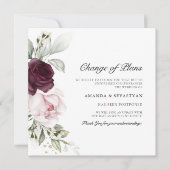 スクエアフローラボホ |プランのお知らせの変更 招待状 (正面)