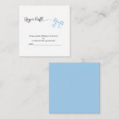 スクエアブルーギンガムおむつラッフルカード エンクロージャーカード (正面/裏面)