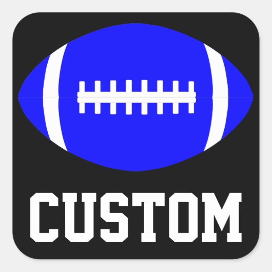 スクエアブルーサッカーシールチームパーティー宴会 スクエアシール (正面)