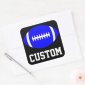 スクエアブルーサッカーシールチームパーティー宴会 スクエアシール (封筒)