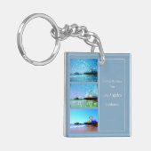 スクエアブルーサンタモニカピアコラージュ キーホルダー (正面左)