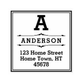 スクエアブロックモノグラム差出人住所 セルフインキングスタンプ (デザイン)