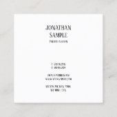 スクエアプロフェッショナルエステティッククリーンデザイン モダン スクエア名刺 (裏面)