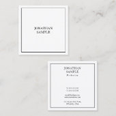 スクエアプロフェッショナル芸術的クリーンデザインモダン スクエア名刺 (正面/裏面)