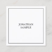 スクエアプロフェッショナル芸術的クリーンデザインモダン スクエア名刺 (正面)