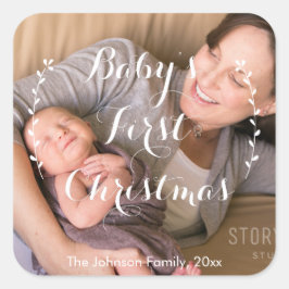 スクエアベビー初めてのクリスマス写真シール スクエアシール