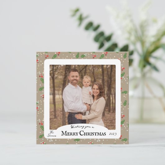 スクエアホリークリスマスカード シーズンカード (スタンド正面)