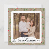 スクエアホリークリスマスカード シーズンカード (正面)