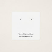 スクエアホワイトプレーンシンプルカスタムイヤリングカード (正面)