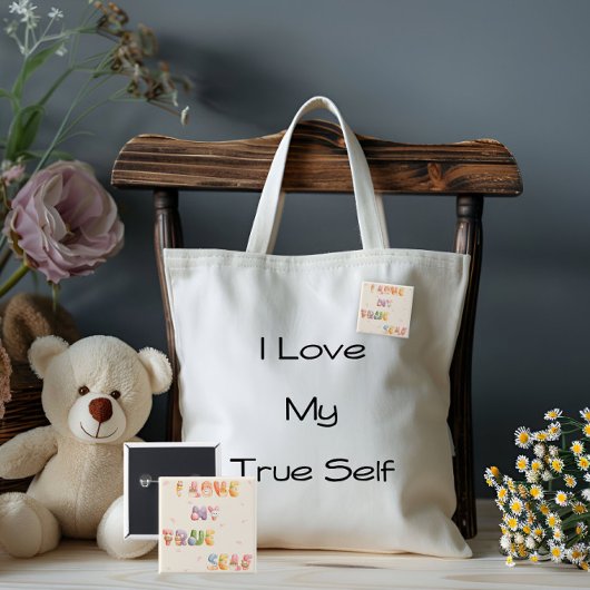 スクエアボタン | 私の本当の自分が好き 缶バッジ