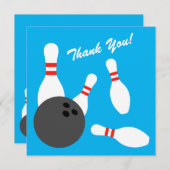 スクエアボーリング誕生日パーティーサンキューカード サンキューカード (正面/裏面)
