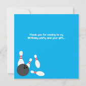 スクエアボーリング誕生日パーティーサンキューカード サンキューカード (裏面)