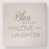 スクエアマーブルストーンコ賛美ースターホームラブ笑 ストーンコースター (正面)