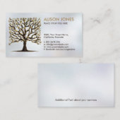 スクエアマーブルツリーゴールデン蝶 名刺 (正面/裏面)