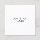 スクエアミニマルクモダンラグジュアリー芸術的プレーン スクエア名刺 (正面)