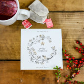 スクエアミニマルフラットカードメリークリスマススターカード シーズンカード