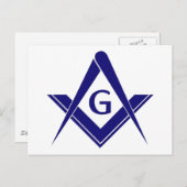 スクエアモダンおよびコンパス ポストカード (正面/裏面)