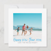 スクエアモダンフォトハッピー新年 シーズンカード (正面)