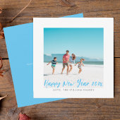 スクエアモダンフォトハッピー新年 シーズンカード
