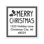 スクエアモダンメリークリスマス差出人住所 セルフインキングスタンプ (デザイン)