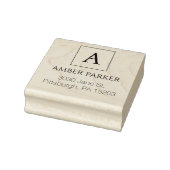 スクエアモダン差出人住所 ラバースタンプ (スタンプ)