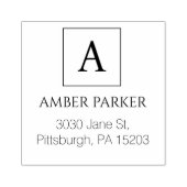 スクエアモダン差出人住所 ラバースタンプ (インプリント)