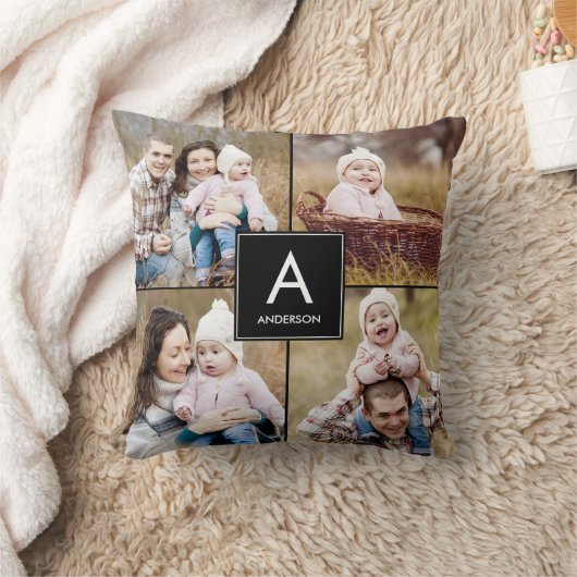 スクエアモノグラムカスタム装飾用クッション クッション (ブランケット)