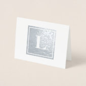 スクエアモノグラムサンキューノート 箔カード (正面)