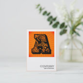 スクエアモノグラム – ペイズリー日が差すこと 名刺 (スタンド正面)