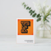 スクエアモノグラム – ペイズリー日が差すこと- F 名刺 (スタンド正面)