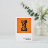 スクエアモノグラム – ペイズリー日が差すこと- I 名刺 (スタンド正面)