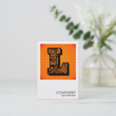 スクエアモノグラム – ペイズリー日が差すこと- L 名刺 (スタンド正面)