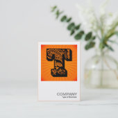 スクエアモノグラム – ペイズリー日が差すこと- T 名刺 (スタンド正面)