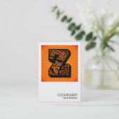 スクエアモノグラム – ペイズリー日が差すこと- Z 名刺 (スタンド正面)