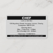 スクエアラベルカフェ – アクアブルー 名刺 (裏面)