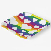 スクエアレインボー紙プレート ペーパープレート (傾斜あり)