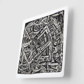 スクエアワン、バイブライアン・ベンソン スクエア壁時計 (傾斜)