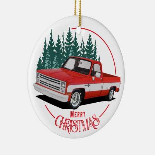 スクエア体ホリデーズ セラミックオーナメント (右)