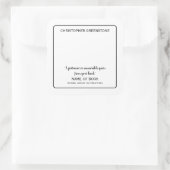 スクエア作家シグネチャーブラック蔵書票 スクエアシール (バッグ)