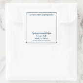 スクエア作家シグネチャーブルー蔵書票 スクエアシール (バッグ)