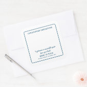 スクエア作家シグネチャーブルー蔵書票 スクエアシール (封筒)