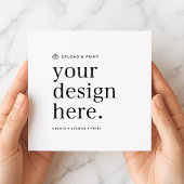 スクエア招待状 | デザインアップロード 5.25" DIY ご案内 招待状