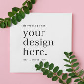 スクエア招待状 | デザインアップロード 5.25" DIY ご案内 招待状