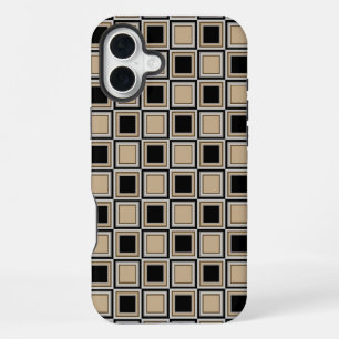 スクエア柄 iPhone 16 PLUSケース